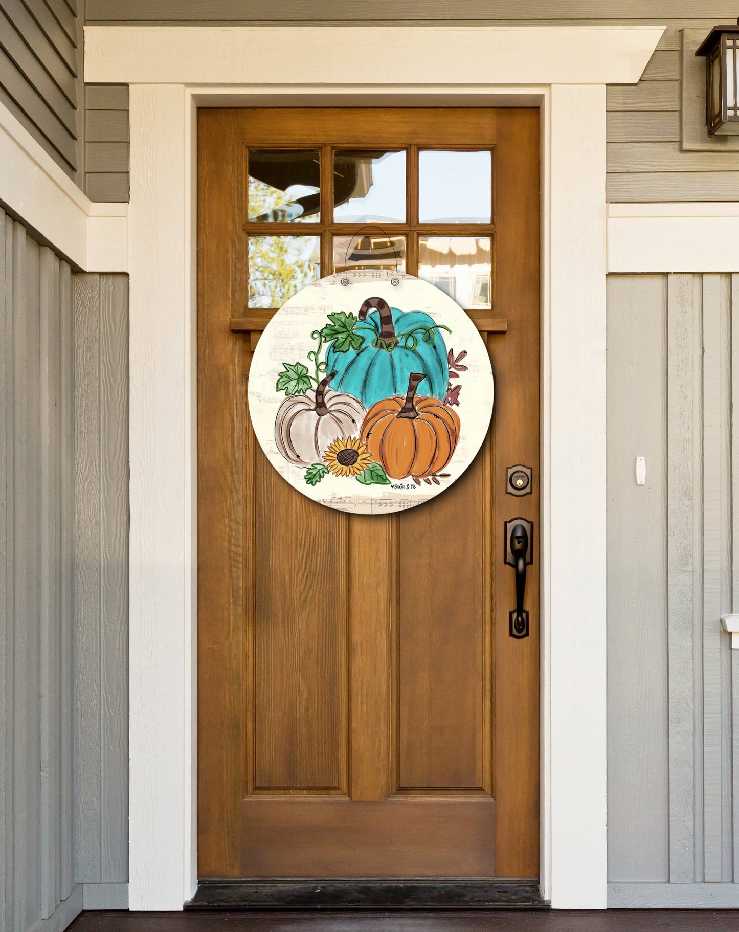 3 Pumpkins Door Hanger
