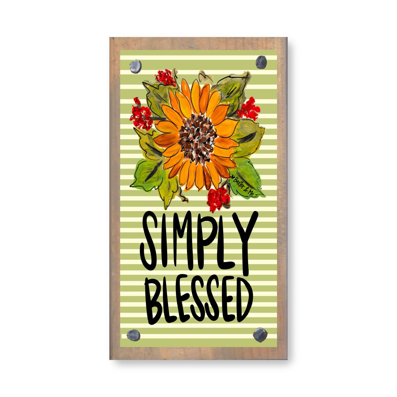 Simply Blessed Driftwood Happy Block