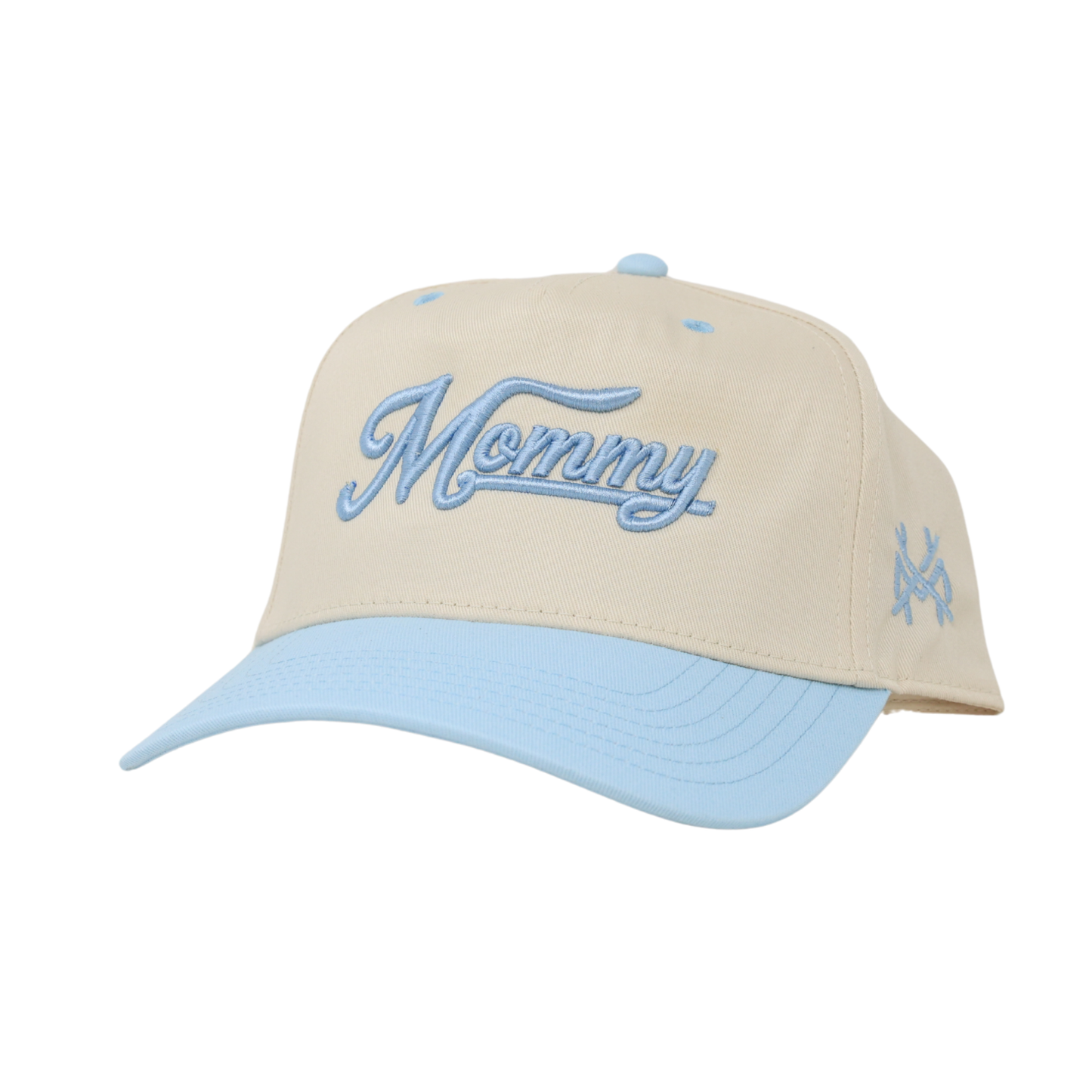 Mommy Trucker Hat: Retro Powder Blue/Natural