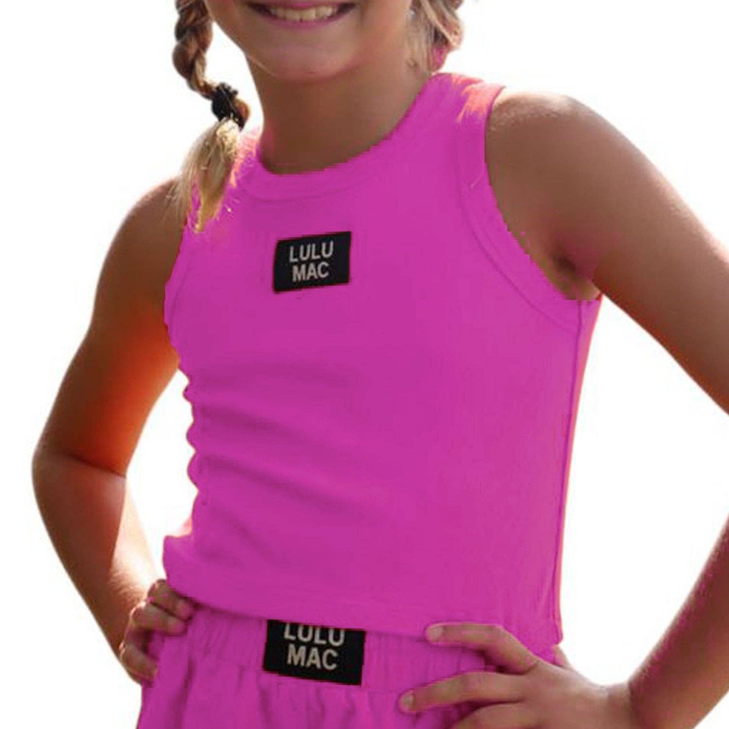 KIDS SOLID TANK: HOT PINK / Youth