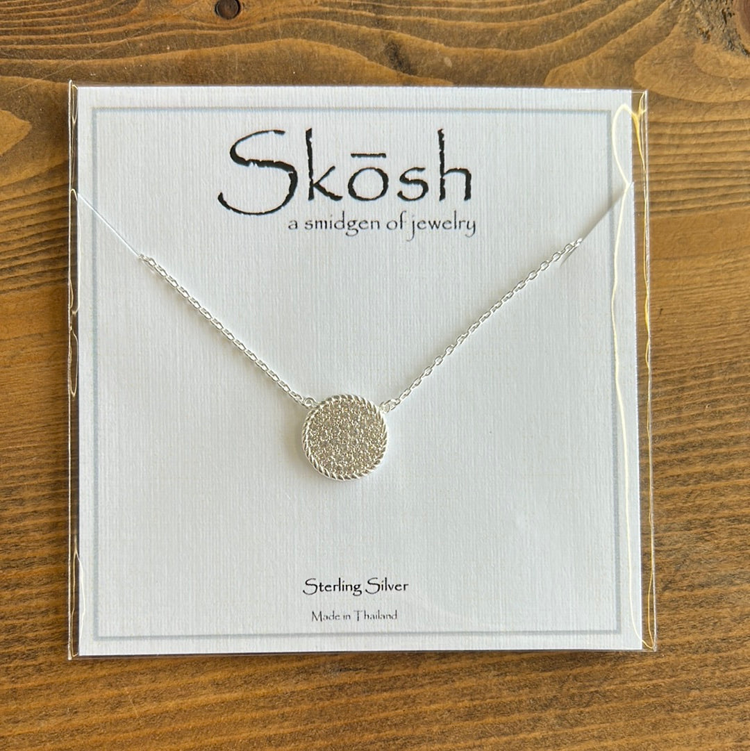 Round Paved Neckalce