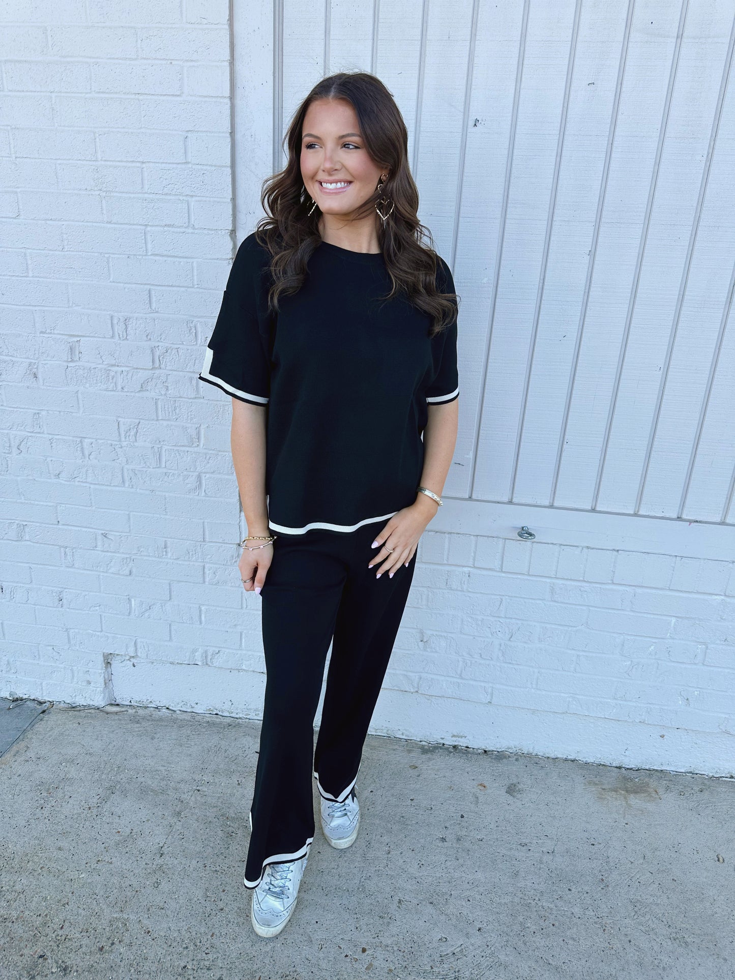 Weekender Set: Black w/ White Trim