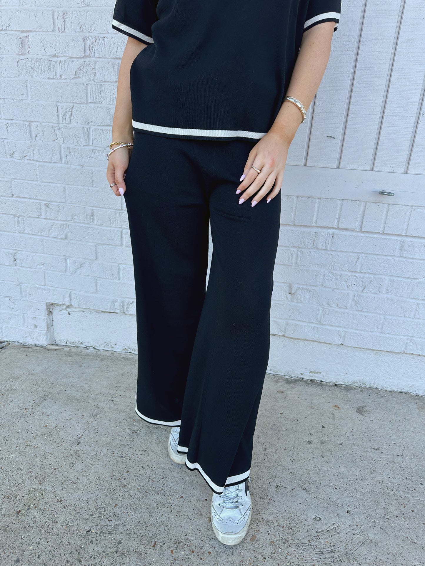 Weekender Set: Black w/ White Trim