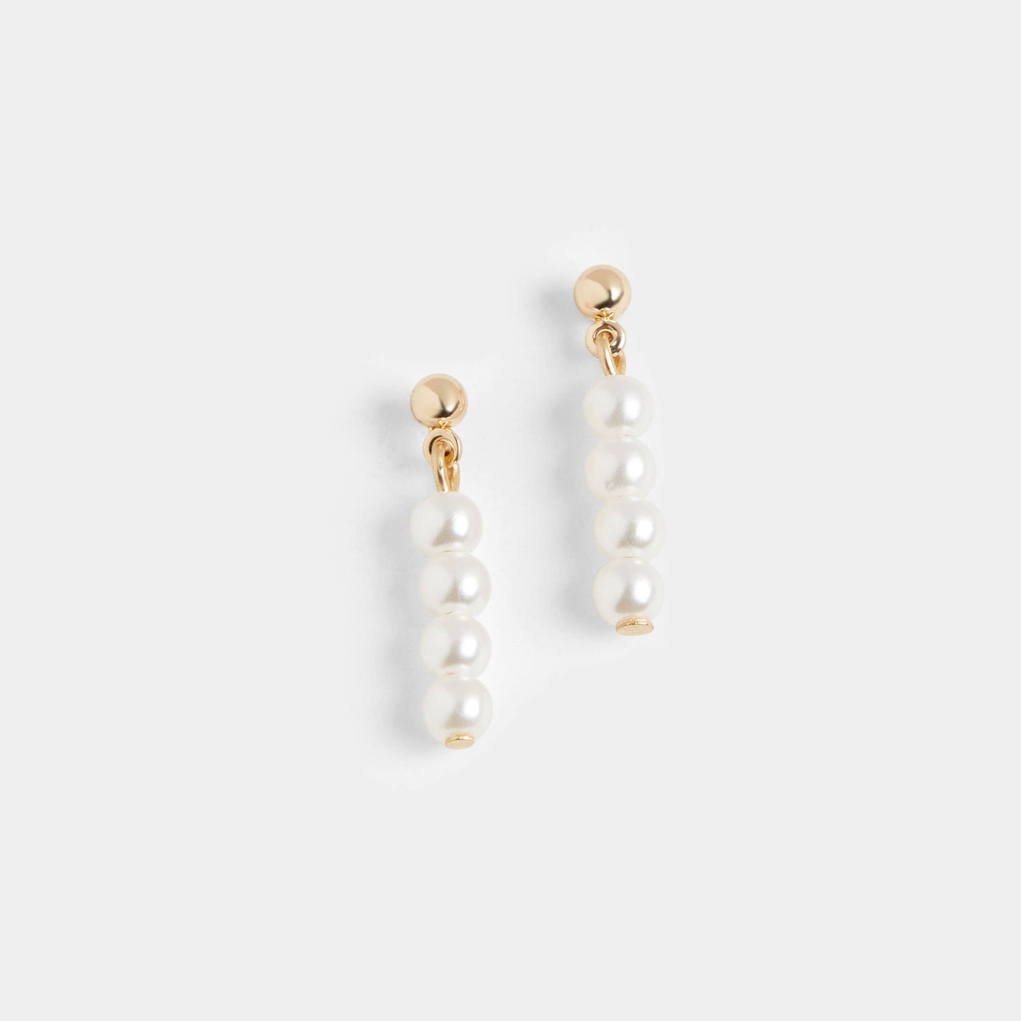 Pearl Drop Stud - Gold- Valentine's Day: Gold