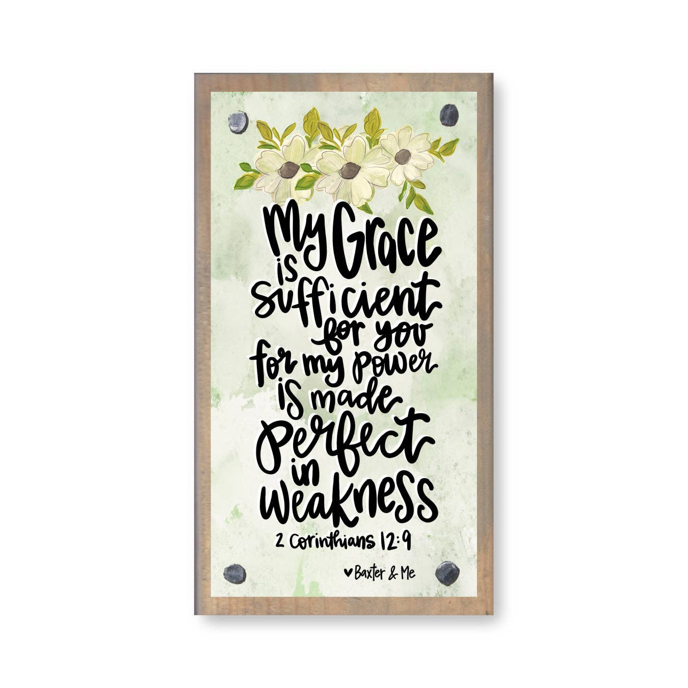 Grace is Sufficient Driftwood Happy Block