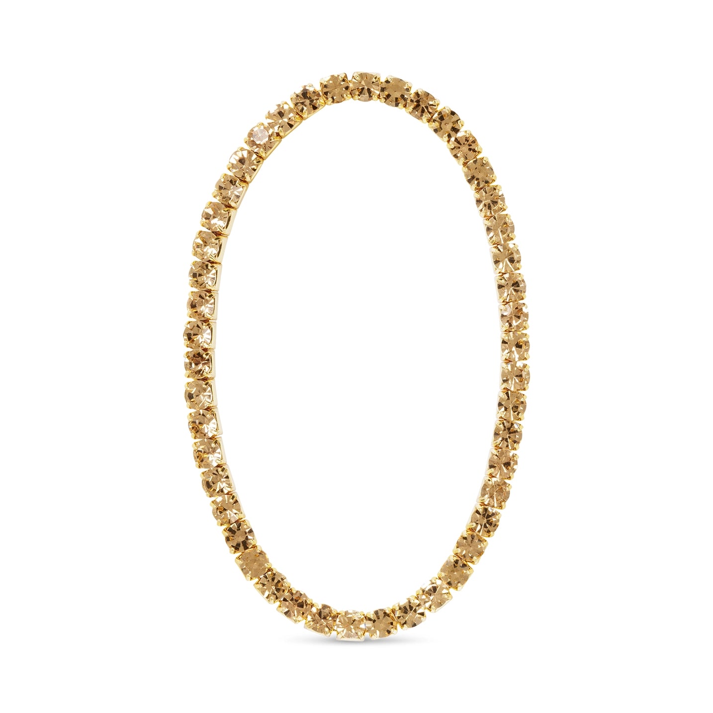 Gold Amber Stretch Tennis Bracelet