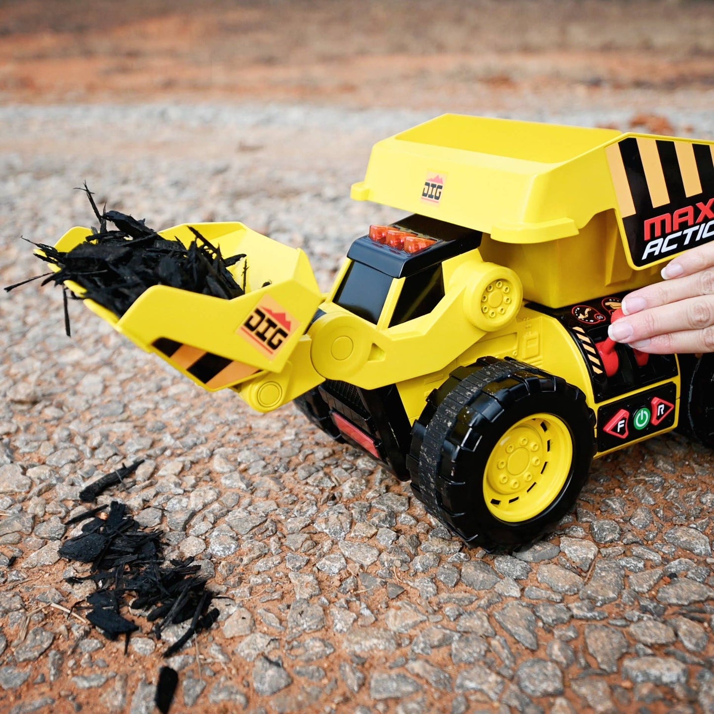 Maxx Action 2-N-1 Dig Rig 18" Dump Truck Play Vehicle