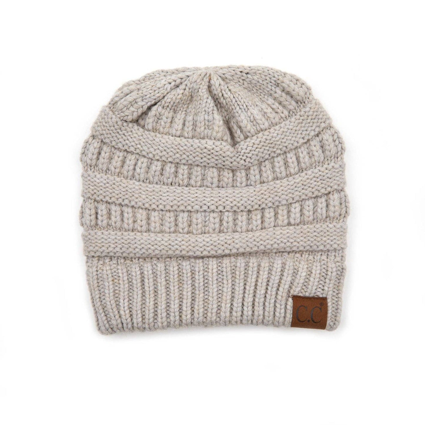 CC Snuggly Soft Yarn Beanie - Warm Grey