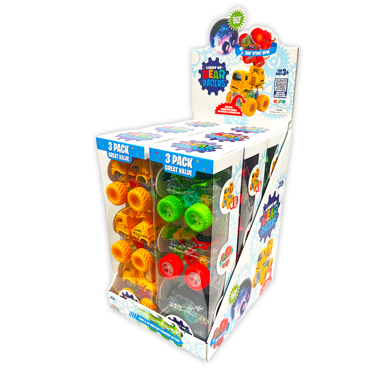 Toy Car Gear Racers Light Up Vehicle Assortment-3 Pack