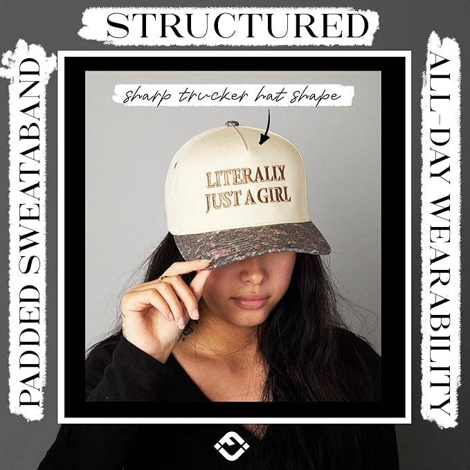Literally Just a Girl - Camo/Beige