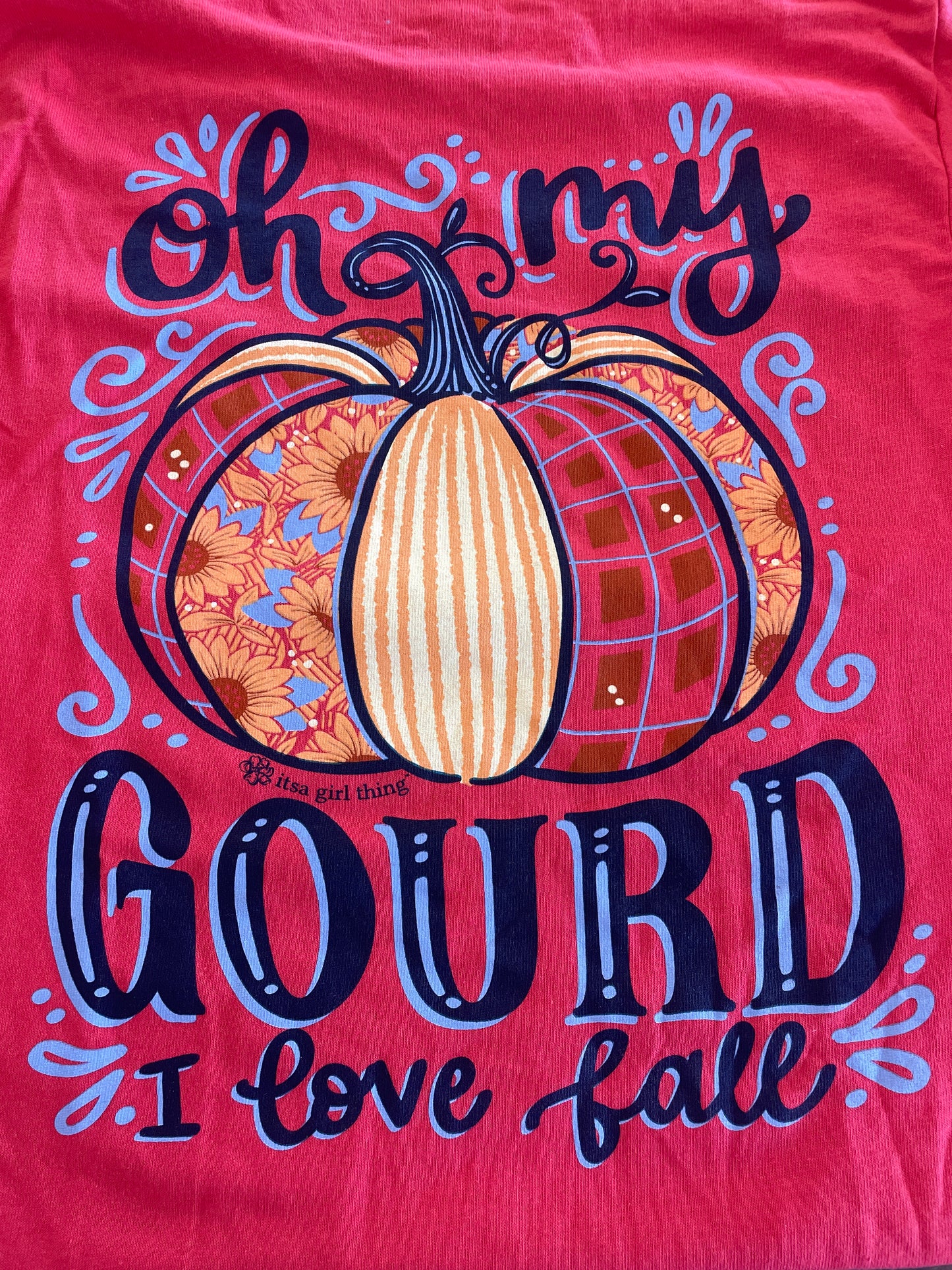 Patterned Pumpkin Fall Top