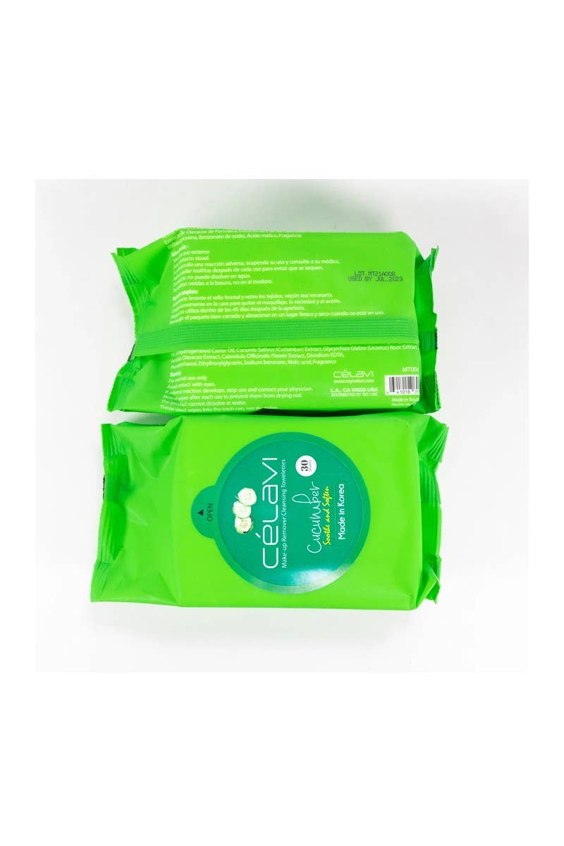 Celavi MT004 Makeup Cleansing Towelette Cucumber - 6pc