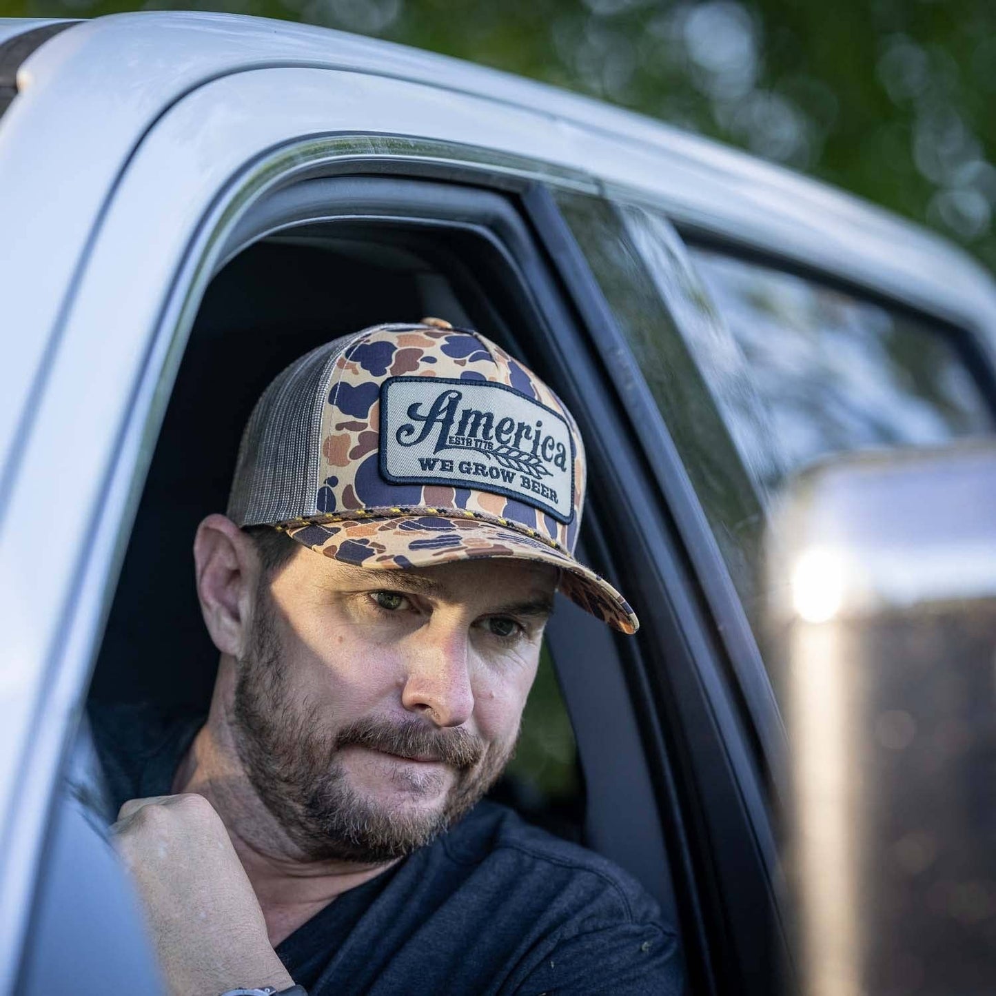 We Grow Beer Hat-Old School Camo