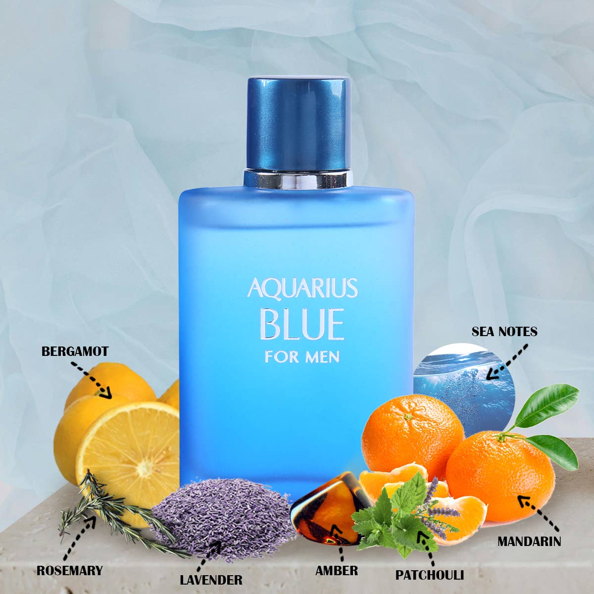 Aquarius Blue Natural Spray Cologne For Men