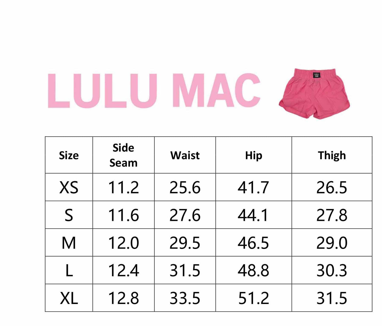 WHITE LULU MAC SOLID SHORTS