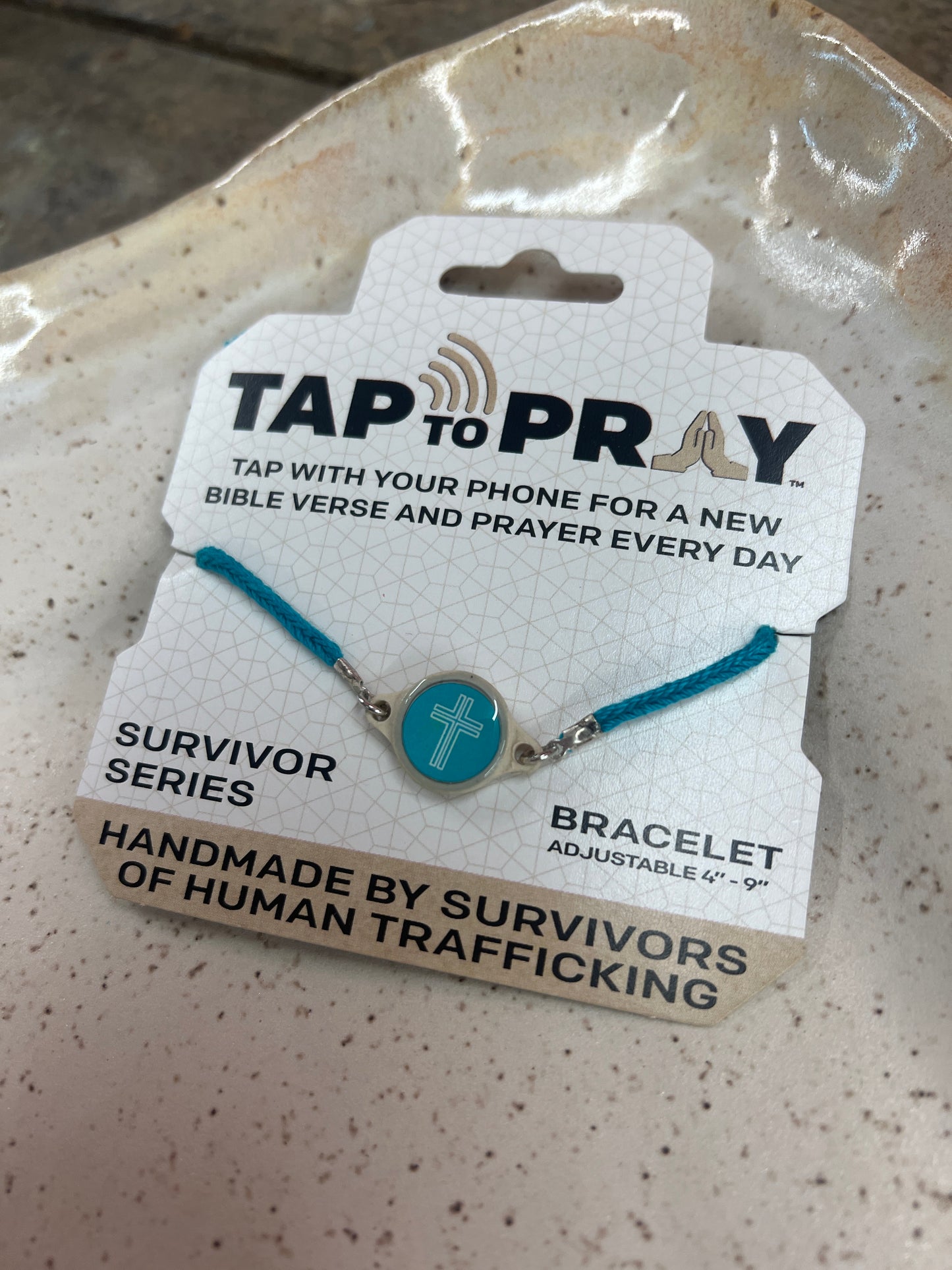 Tap to Pray - Survivor Series - Turquoise + Cross