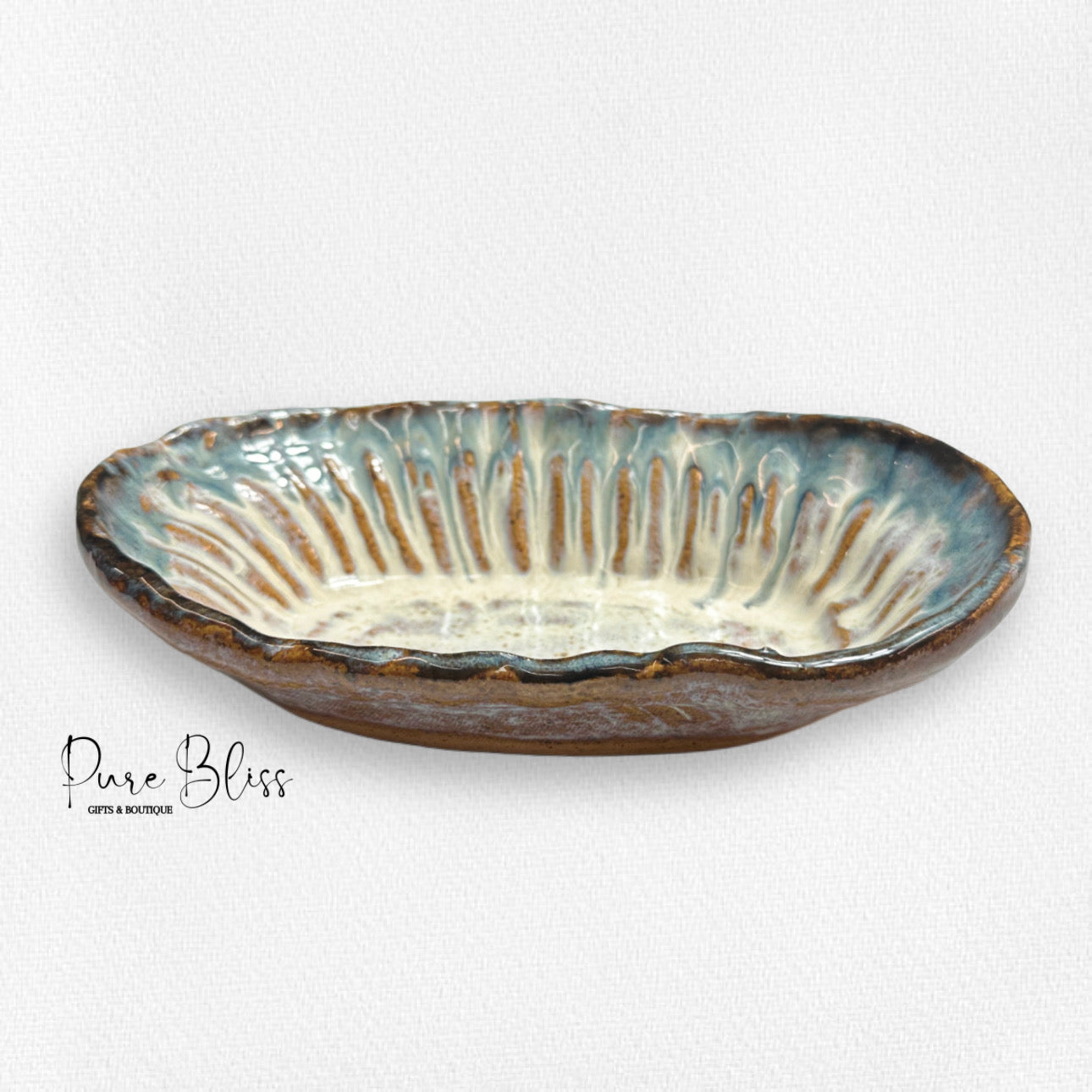 Crimped Side Dish Pottery Lapis