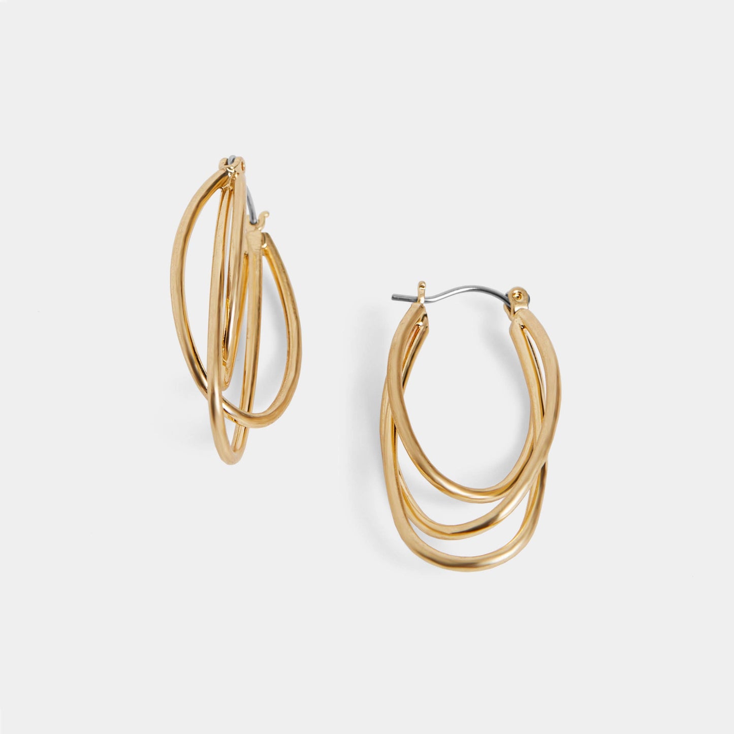 Swoopty Loop Hoop Earrings - Gold