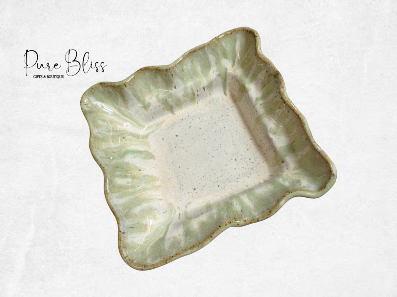 Square Baker Pottery Matcha Latte