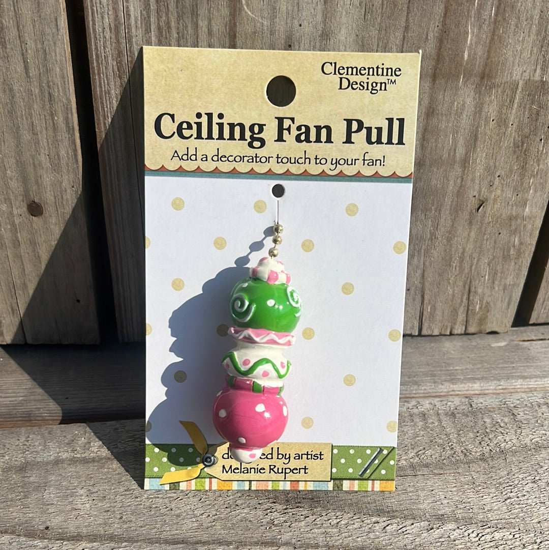 Pink/Green Stack Fan Pull