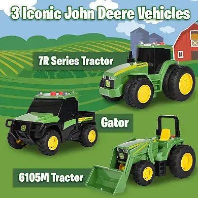 John Deere Mini Farm Vehicles Toy Playset