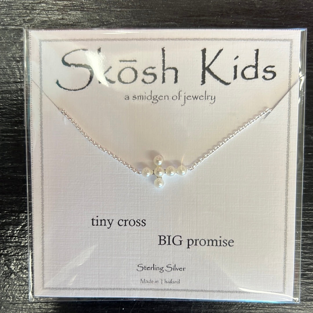 Skosh Kids + Beaded Sideways Cross Necklace
