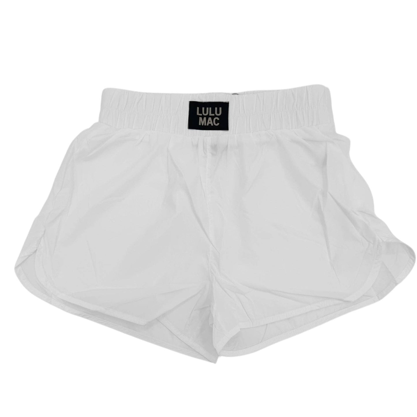 WHITE LULU MAC SOLID SHORTS