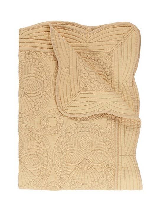 Heirloom Quilt - Baby Quilt Blanket Swaddle Monogram: White & Mint