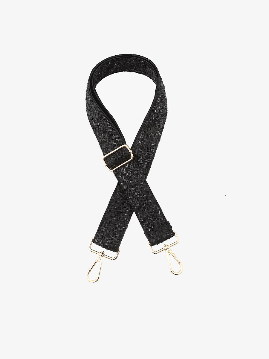 Black Sequin Guitar Strap