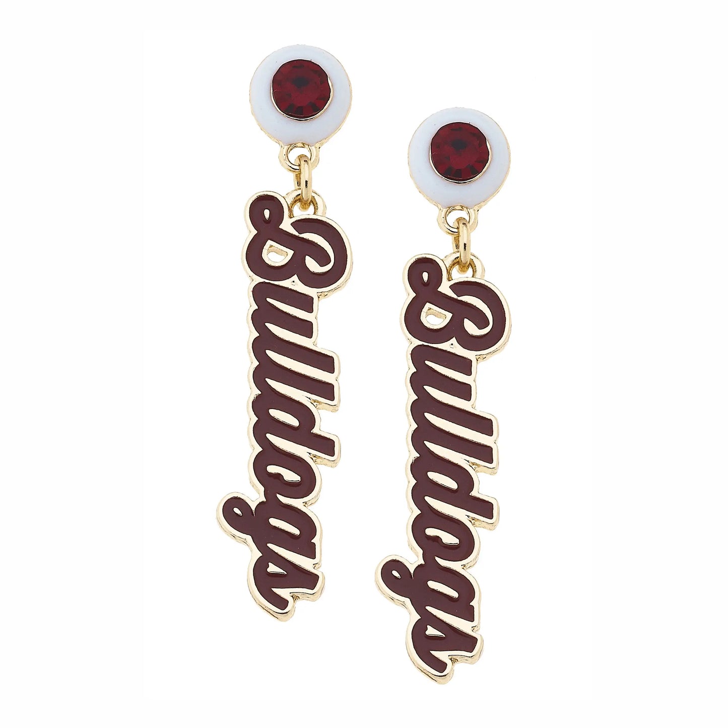 Mississippi State Bulldogs Autograph Enamel Earrings