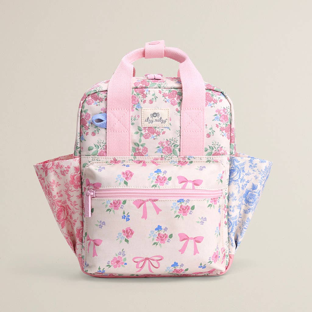 Itzy Bitzy Toddler Backpack: Ribbons + Roses