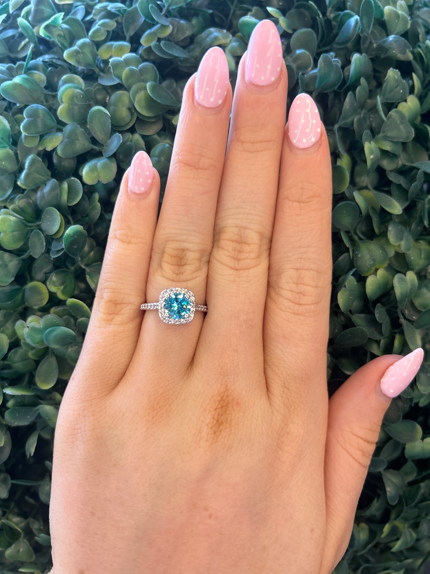 Twinkling Turquoise Diamond Ring