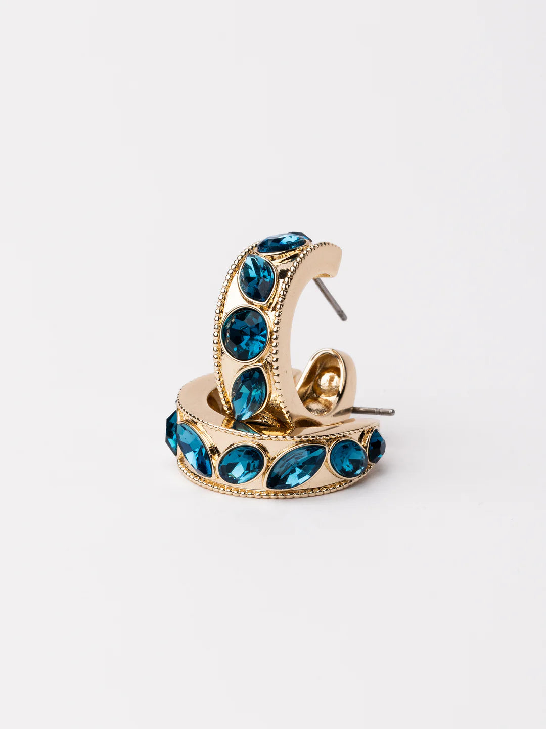 Teal Small Hoop
