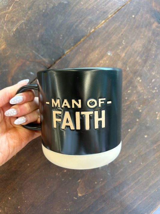 Man Of Faith Wax Resist Mug