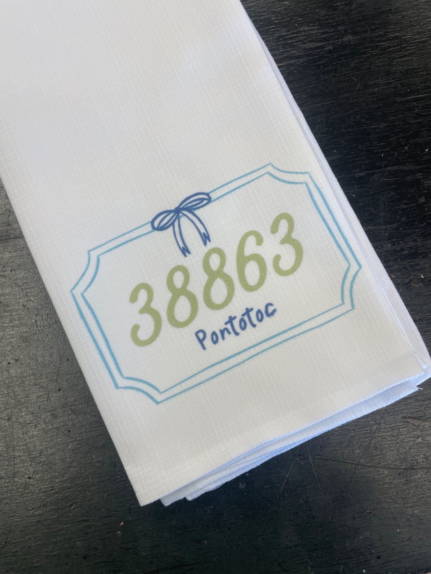 Ribbon Frame 38863 Tea Towel