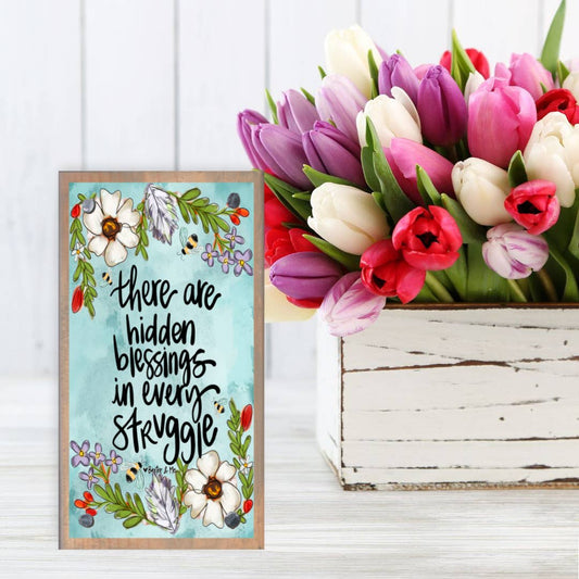 Hidden Blessings Driftwood Happy Block