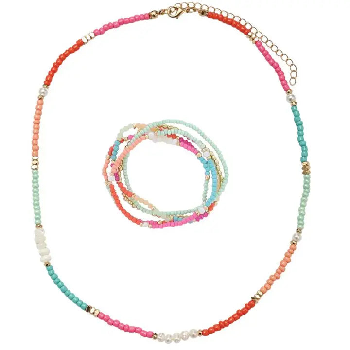 Beaded Necklace & Bracelet