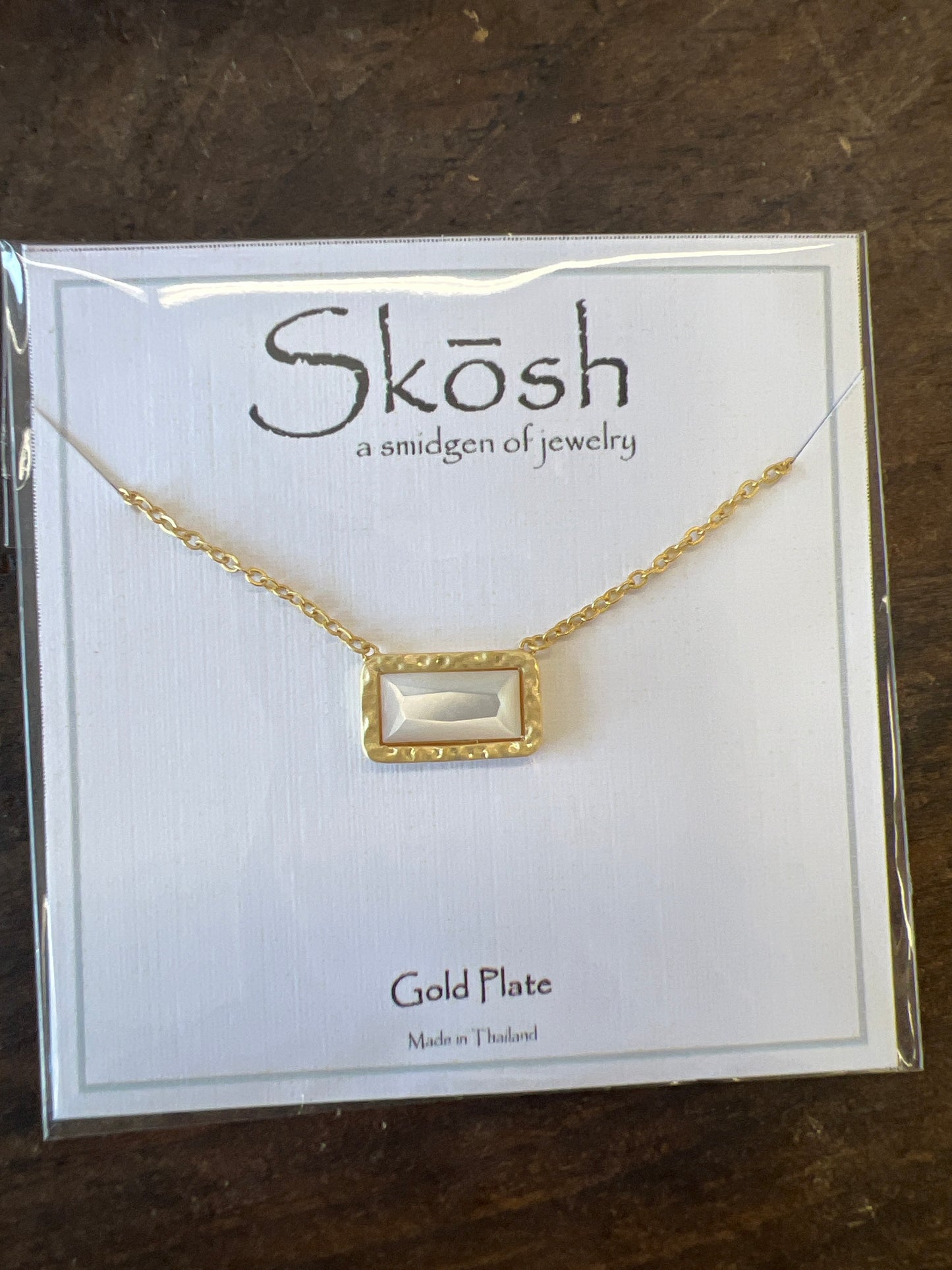Gold Stone Necklace & Earrings