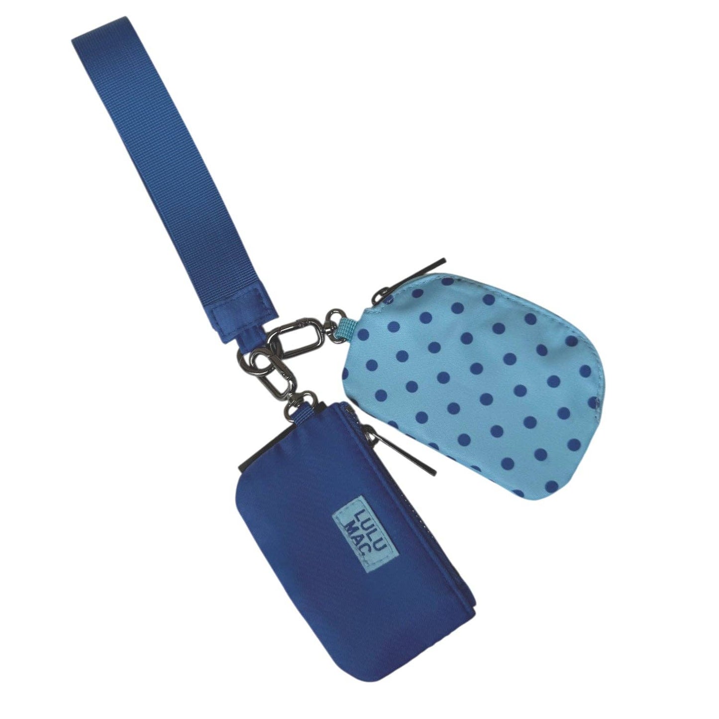 Blue/Navy Dots Wristlets