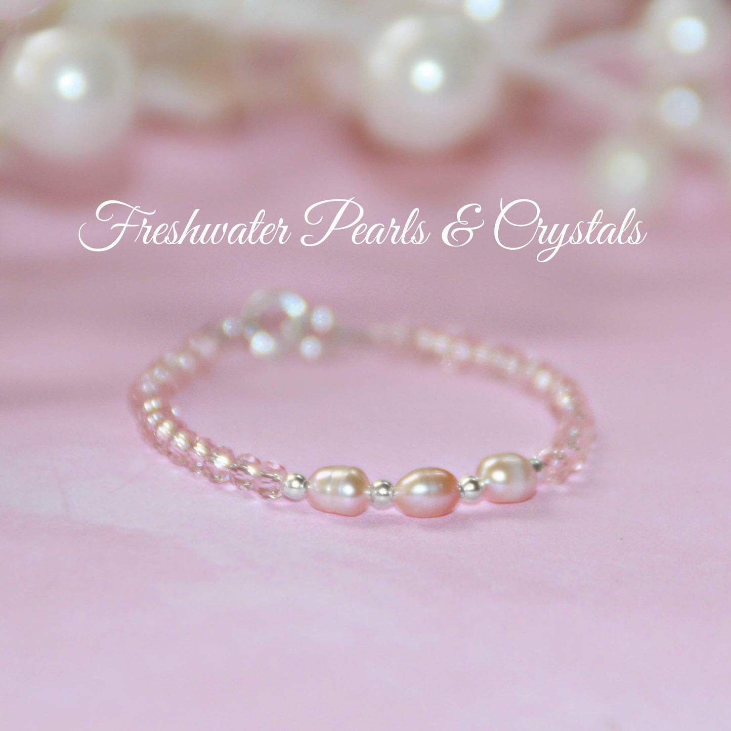 Infant Sweet Pink FW Pearls/Sterling/Crystals