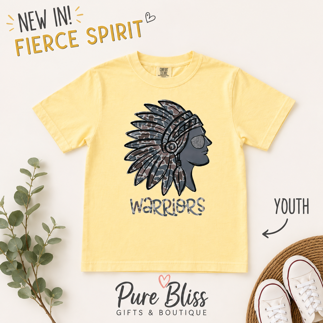 Youth Camo Warriors Tee