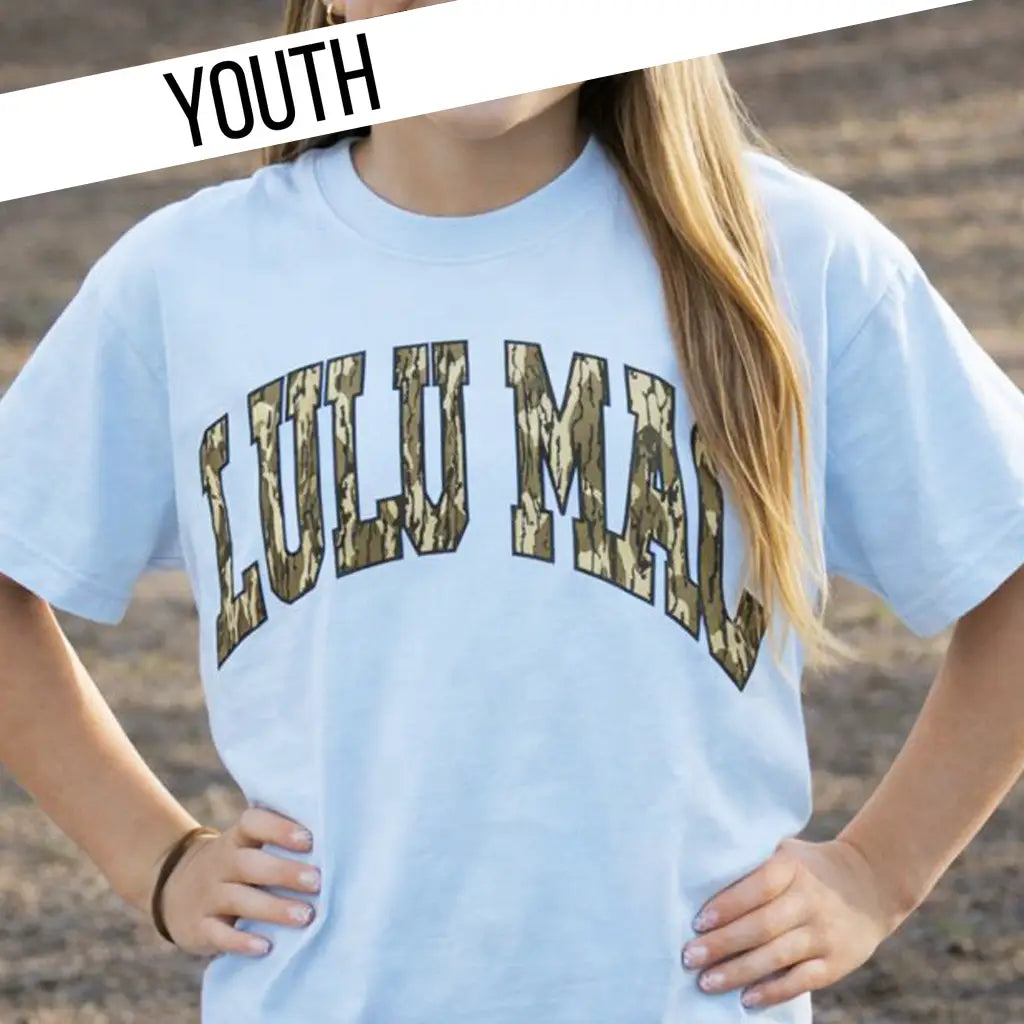 Youth Lulu Mac Tee - BLUE CAMO