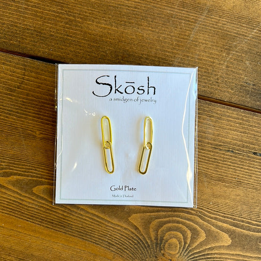 Gold Plated Links Necklace & Earrings