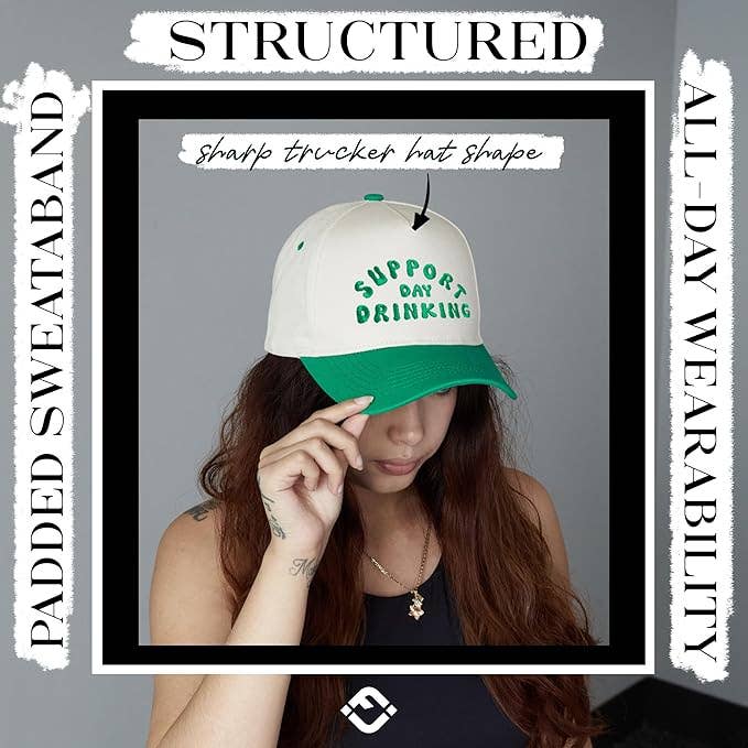 Support Day Drinking - Kelly Green/Beige