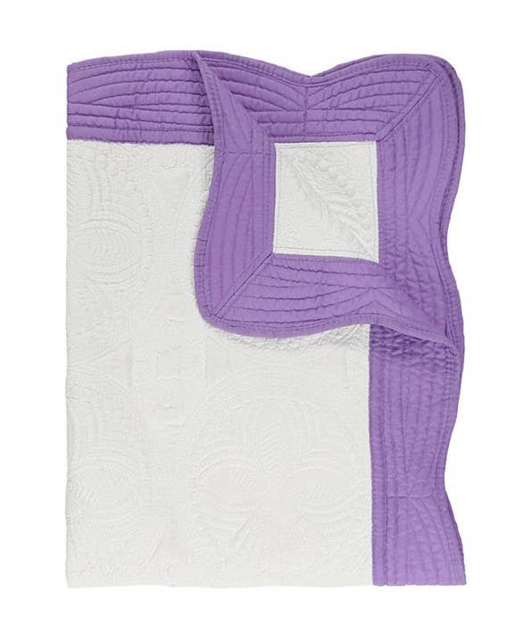 Heirloom Quilt - Baby Quilt Blanket Swaddle Monogram: Teal