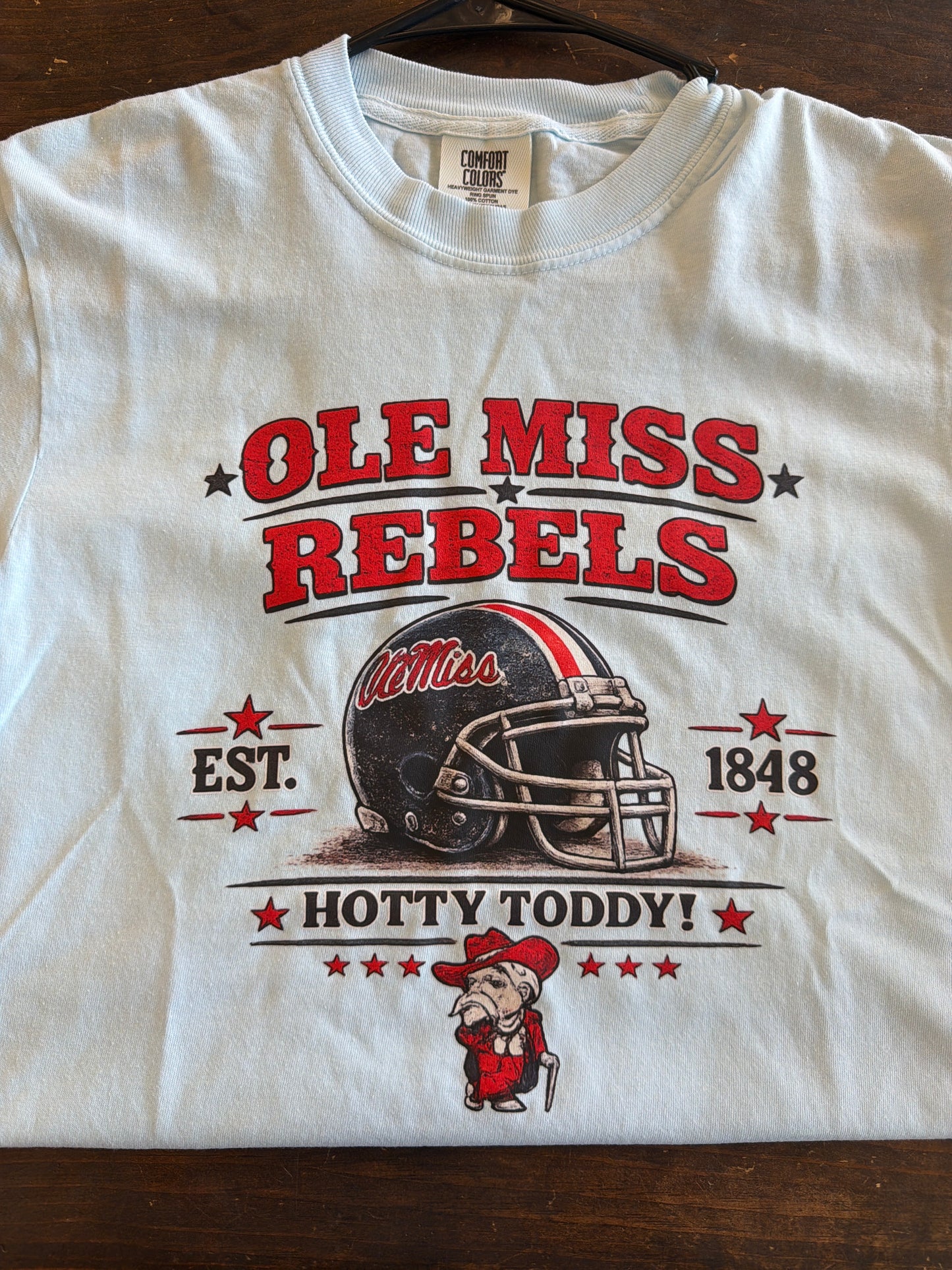 Baby Blue Ole Miss Rebels Tee
