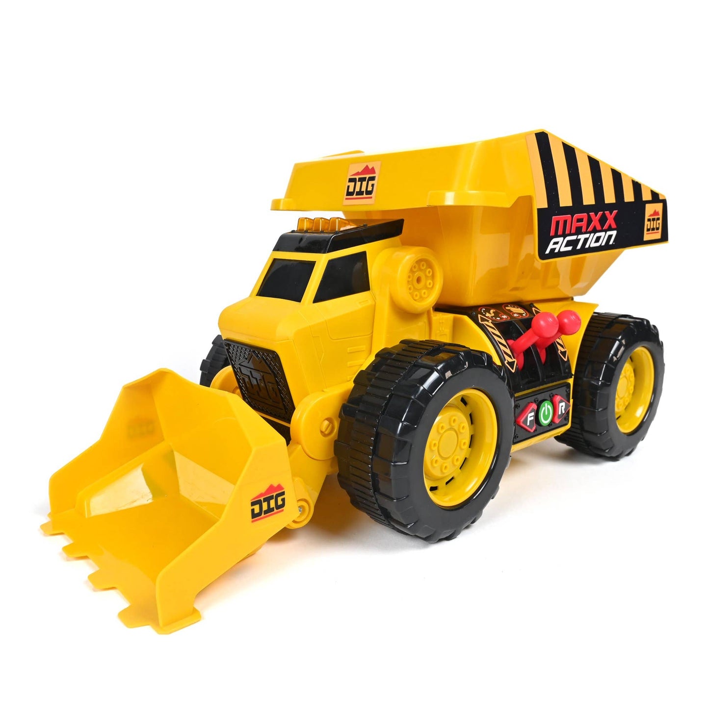 Maxx Action 2-N-1 Dig Rig 18" Dump Truck Play Vehicle