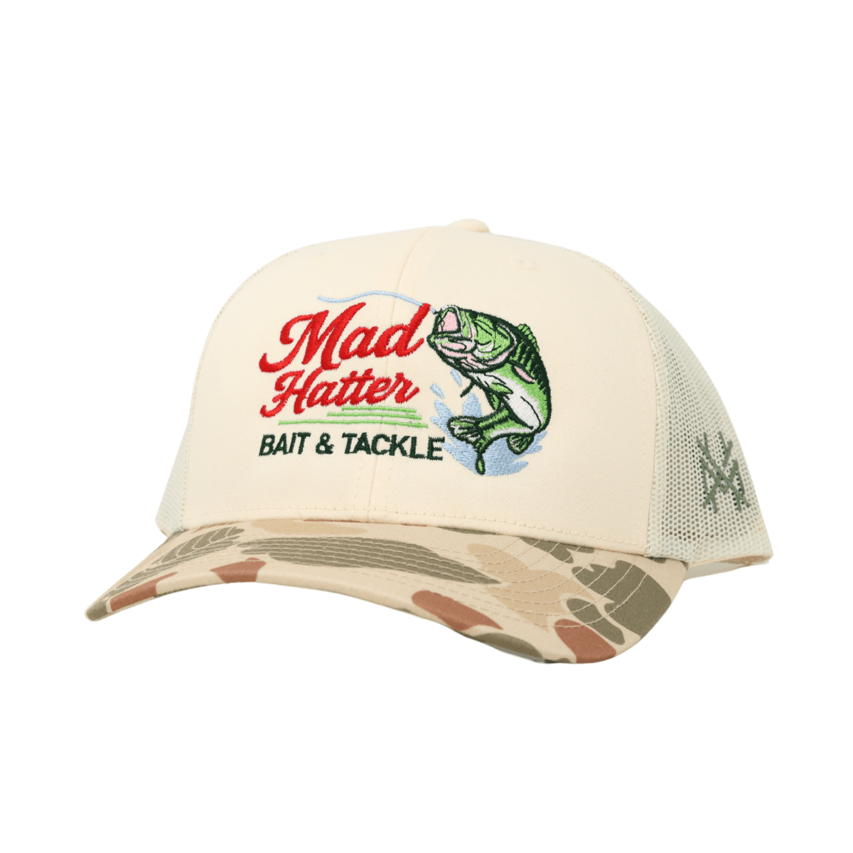 Bait & Tackle Trucker Hat: Trucker Harvest Camo/Natural