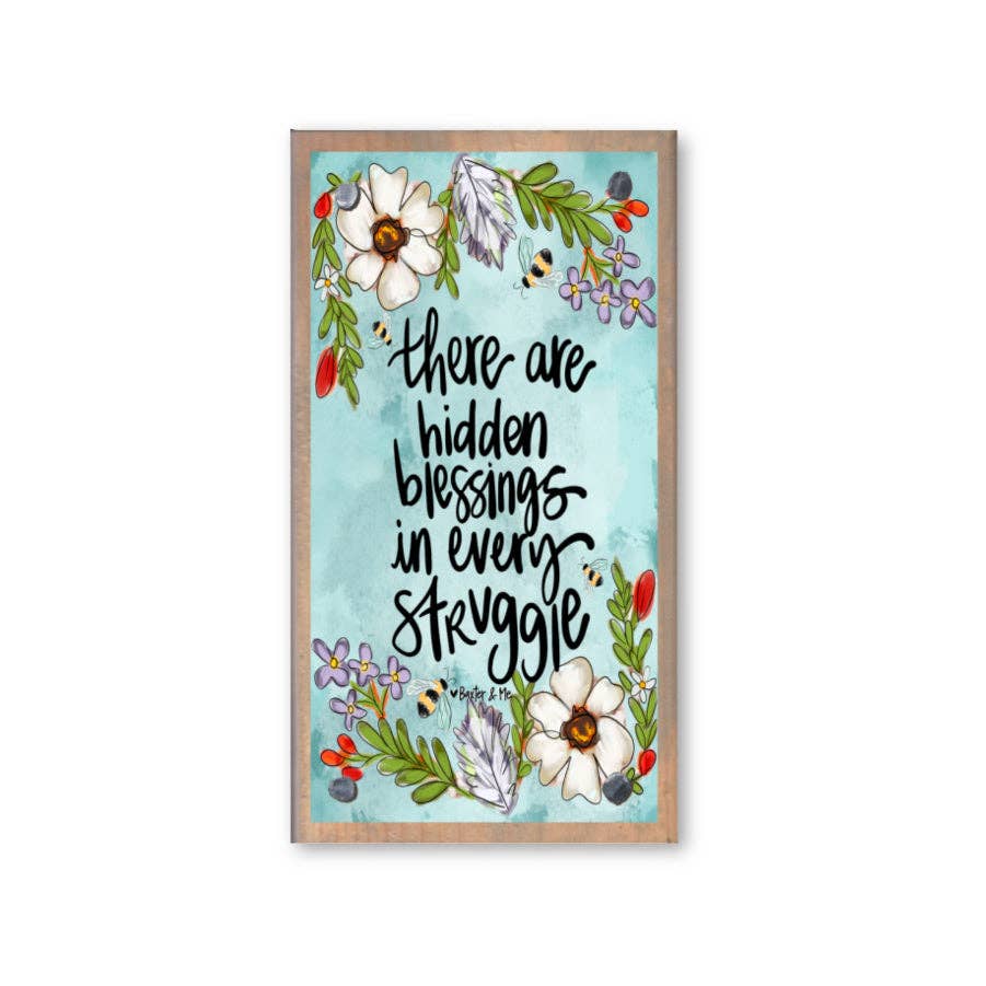 Hidden Blessings Driftwood Happy Block