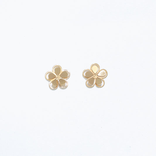 Cutout Gold Flower Earrings